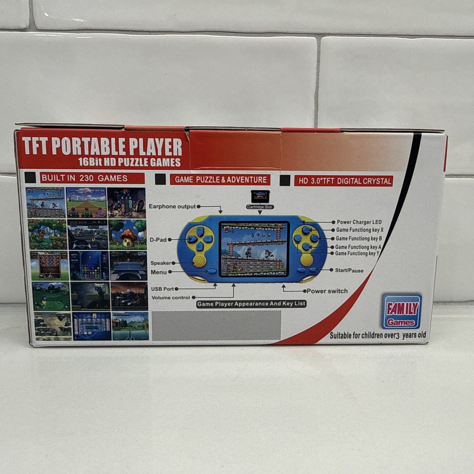 Lightweight Portable Handheld Game with 230 Retro Games – Perfect Gift for All