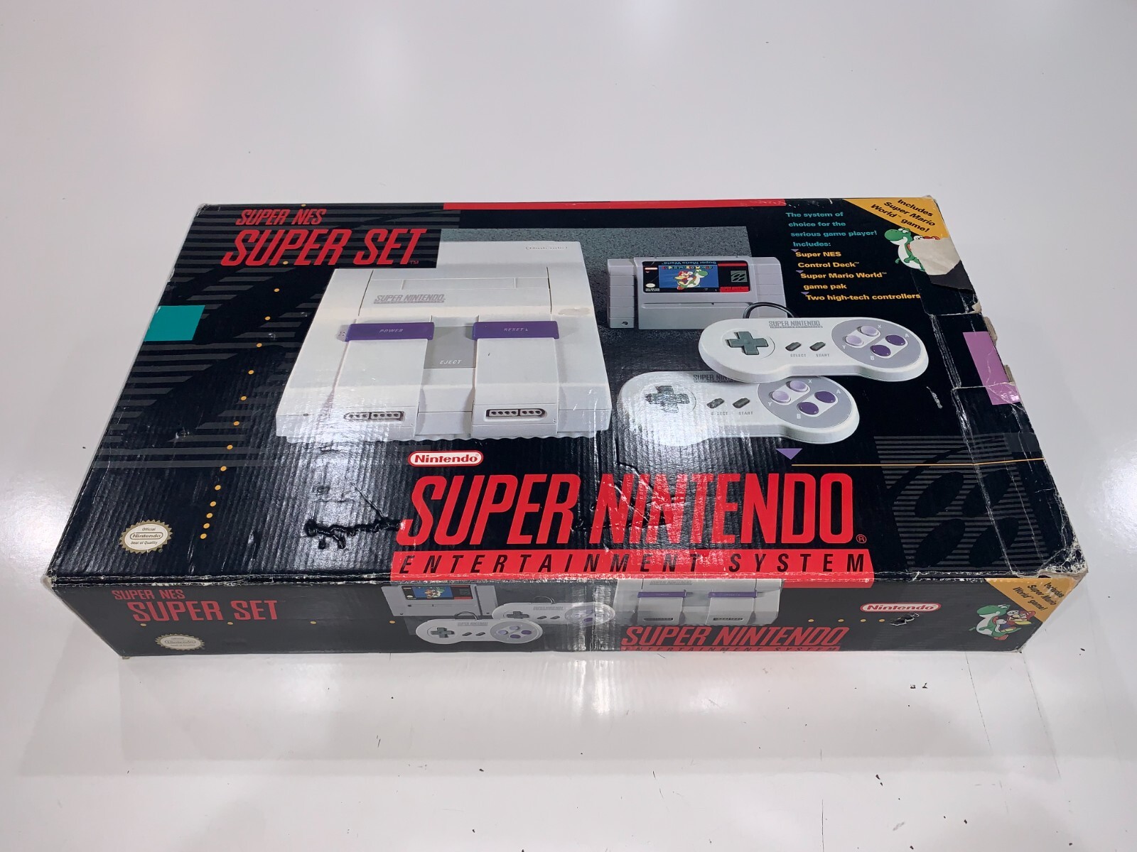 Super Nintendo Super Mario World System Console Complete in Box CIB Tested! #9