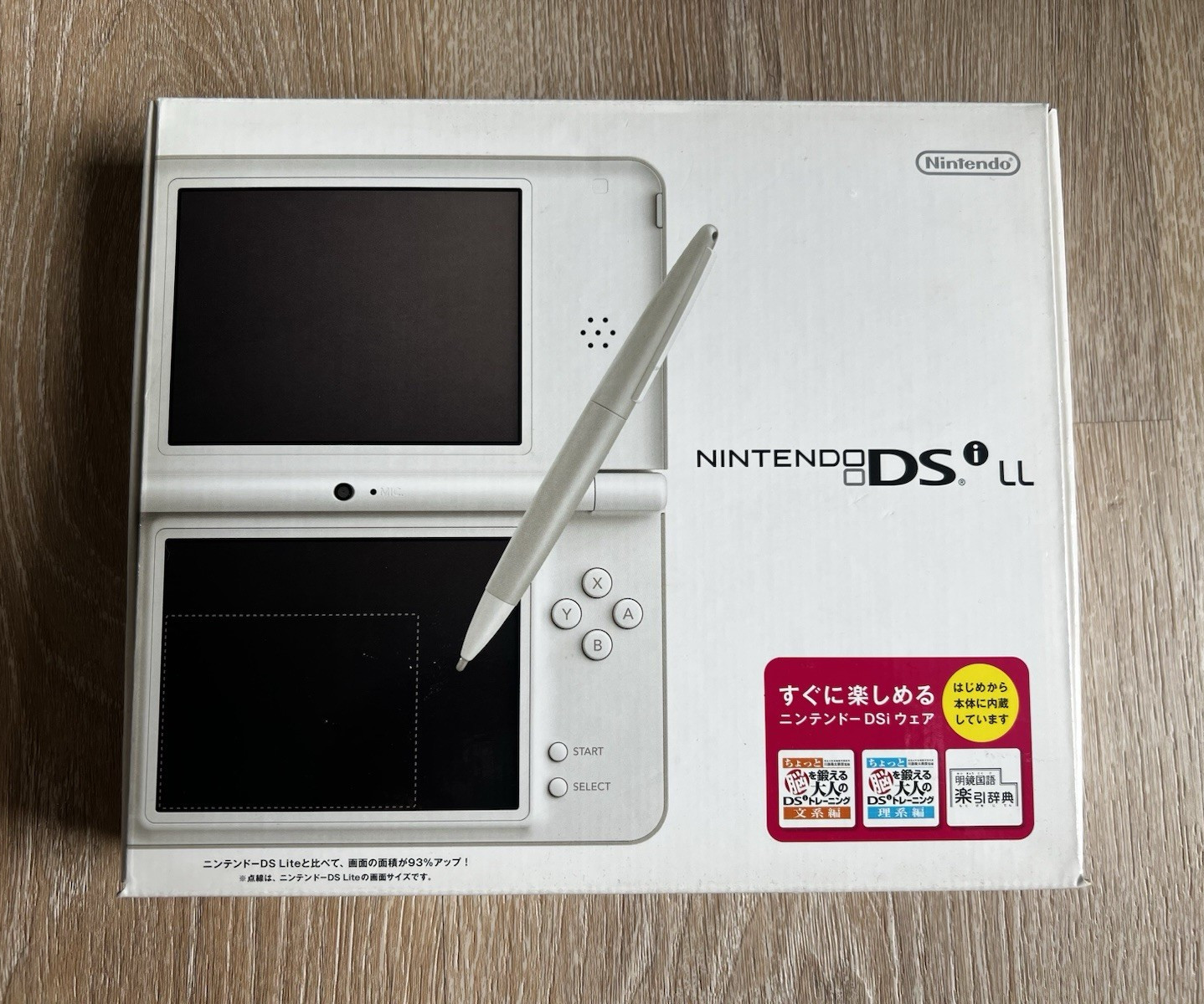 MINT Nintendo DSi LL White NTSC-J Wi-Fi Handheld Console w/ Box Stylus AC