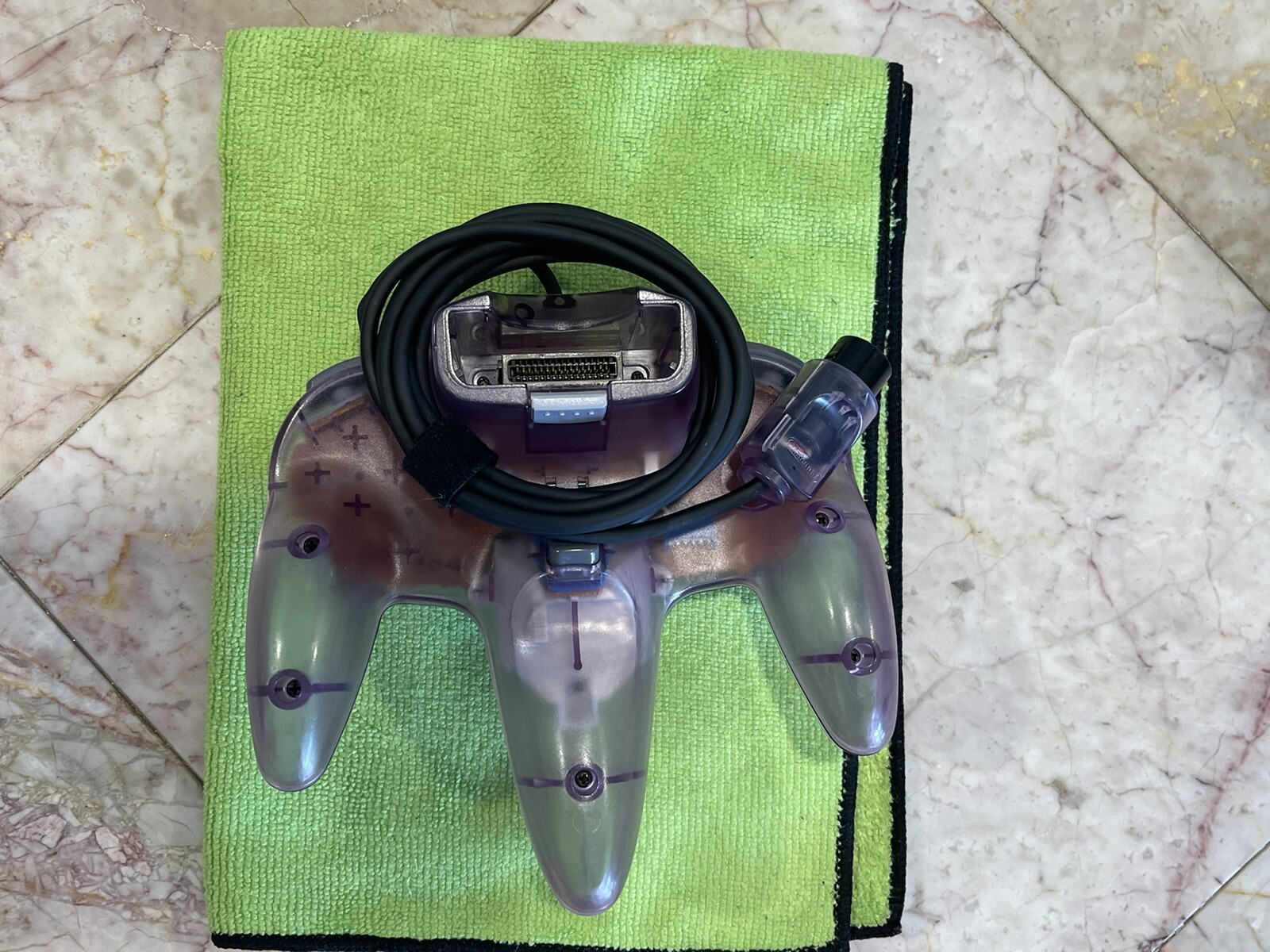 Nintendo N64 Charcoal Gray Console w/Gray & Atomic Purple Controllers – Cleaned