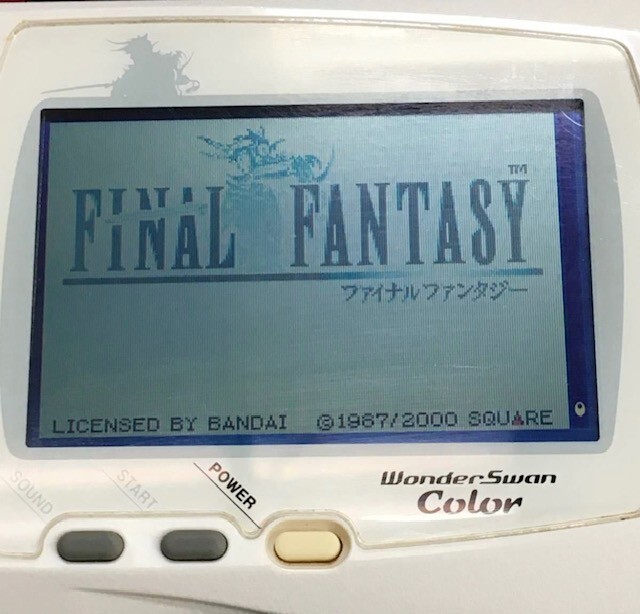 Wonder Swan Color Console FINAL FANTASY 1 Bandai Limited Pack Tested Work F/S