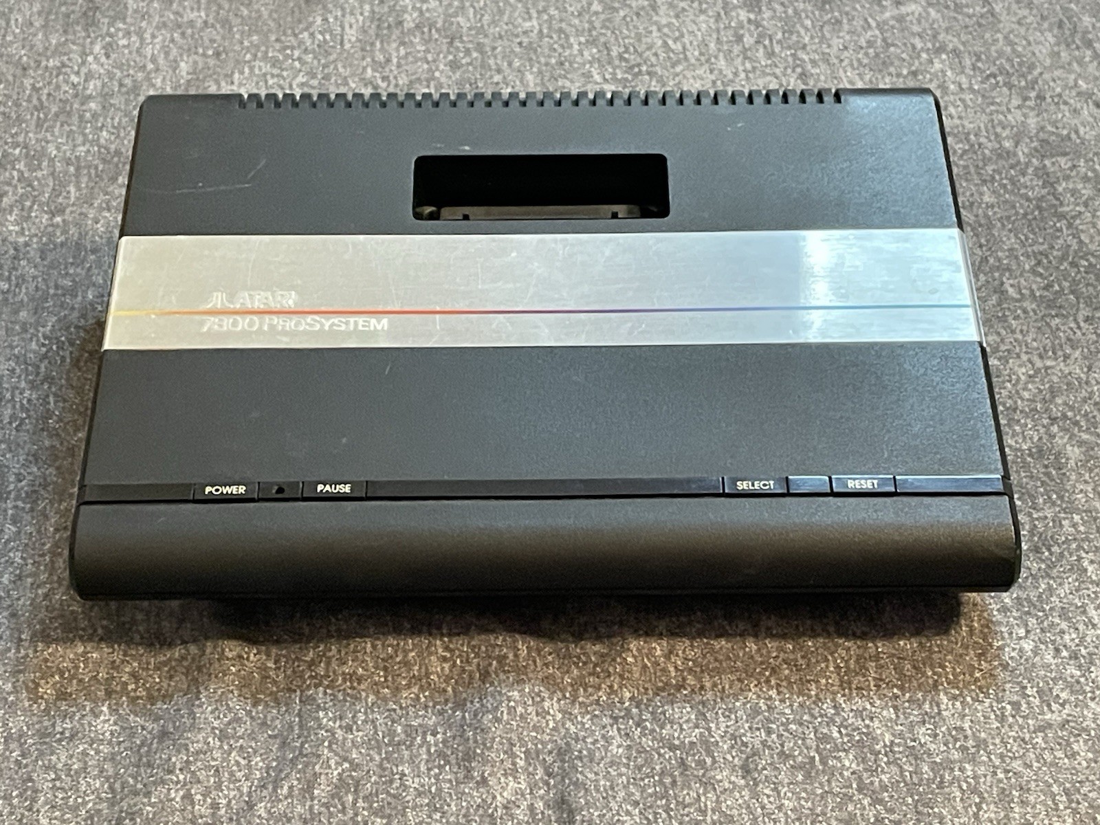 Atari 7800 Video Game Console 1 OEM Controller AV RF Adapter Cleaned Tested