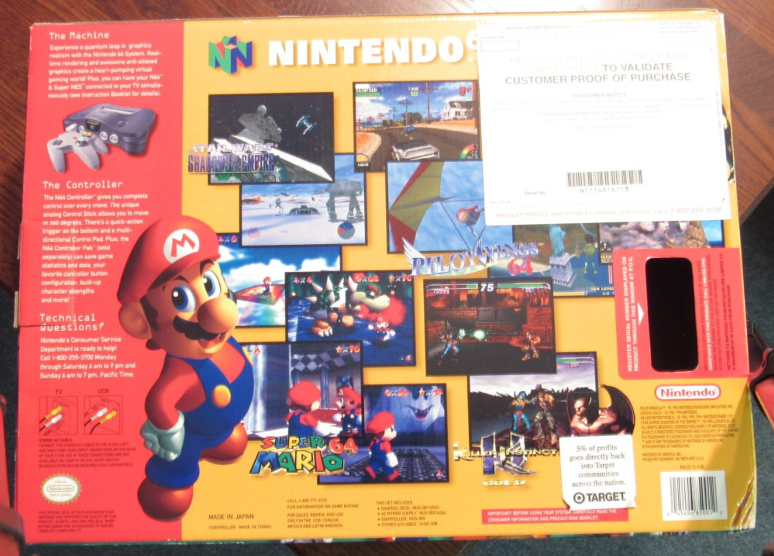 Nintendo 64 N64 Complete in Box Tested Working Includes Extra Controller