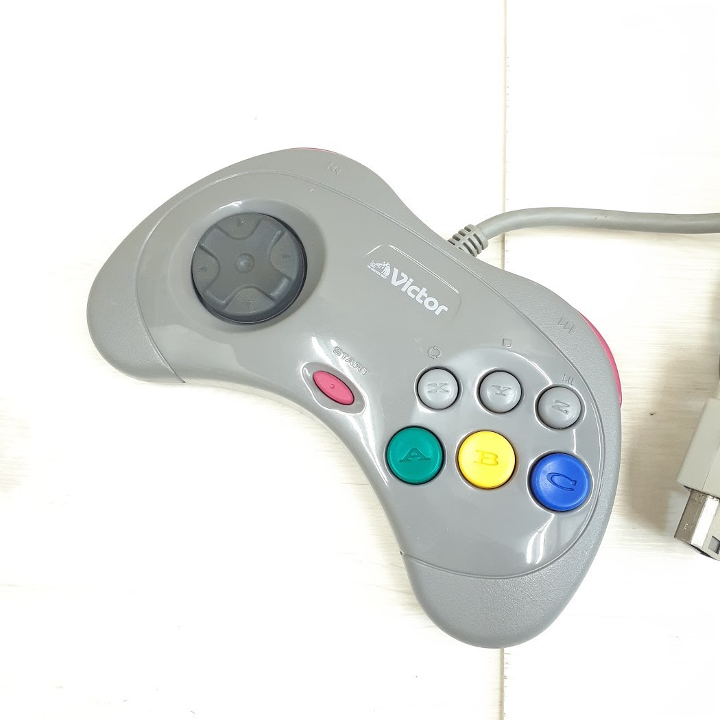 Sega Victor V-Saturn RG-JX2 Console Bundle with Movie Card 1 Controller 3 Games
