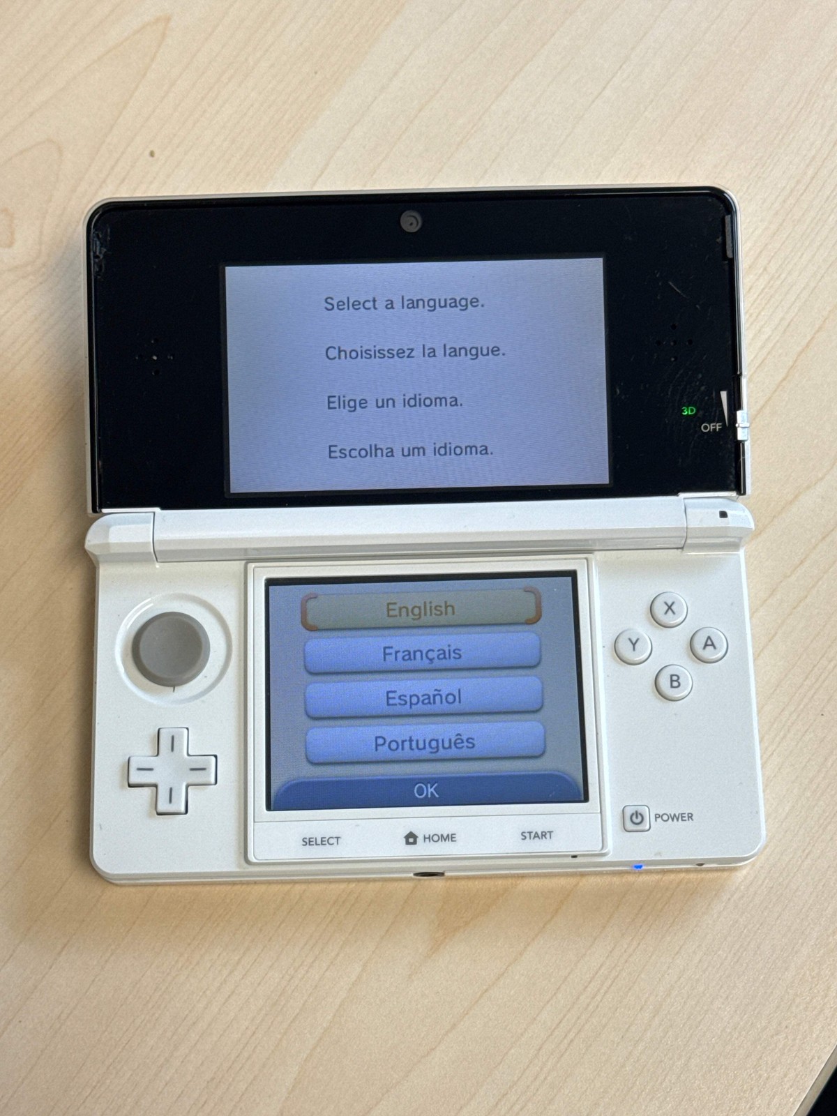 Nintendo 3DS CTR-001 JPN Handheld Video Game Console Ice White