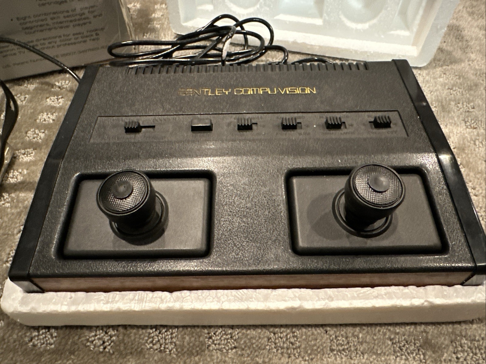 Bentley Compu Vision Vintage Video Game System IOB. Needs 6V Cord 1983