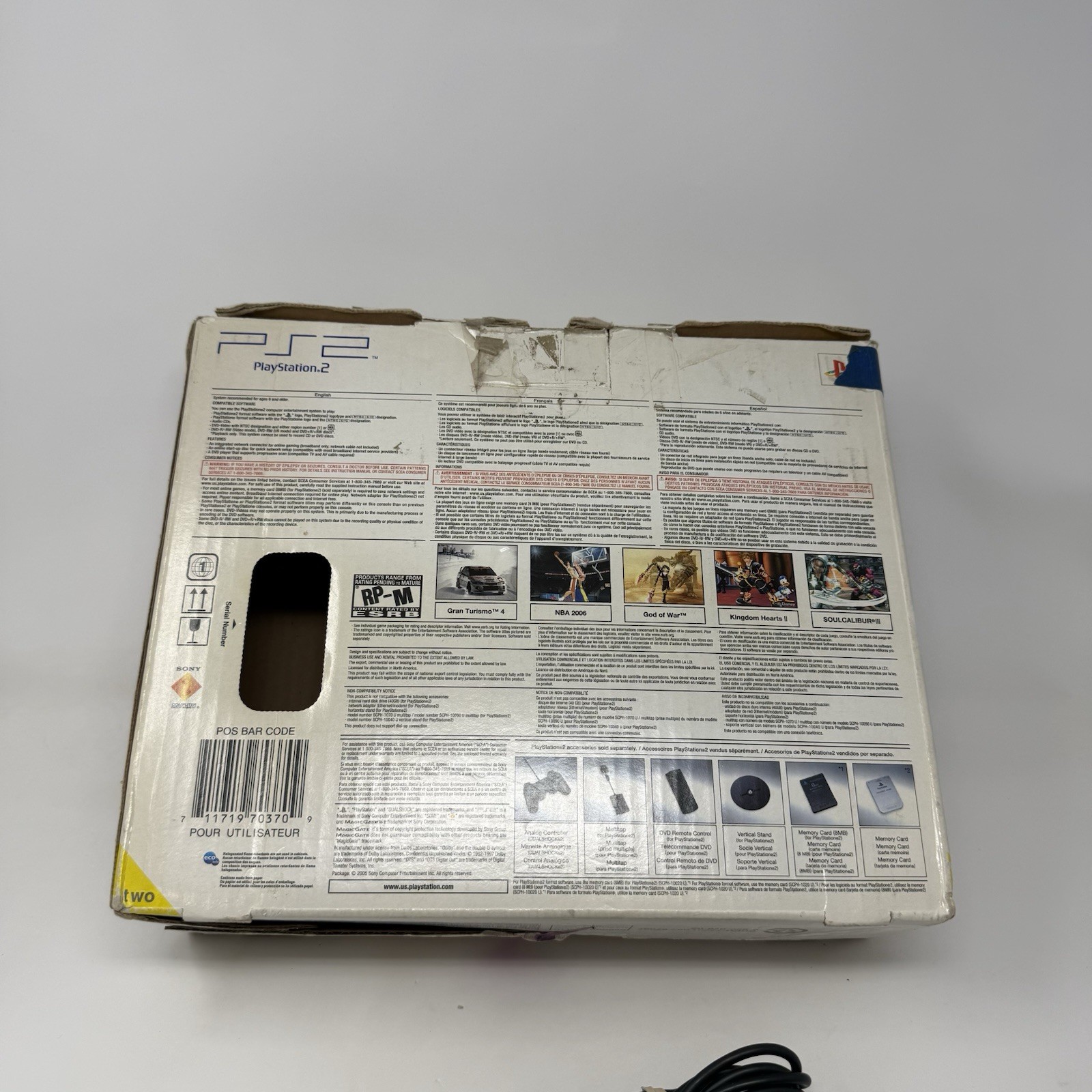 Sony PlayStation 2 PS2 Slim Console (SCPH-75001) with box – NO MANUAL