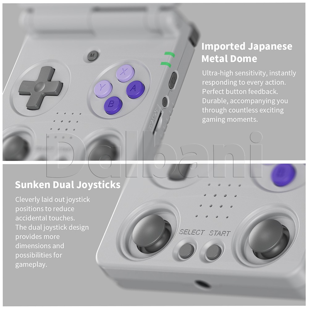 RG 34XXSP Anbernic Gray Handheld Retro Game Console 3.4-inch H700 3300mAH Linux