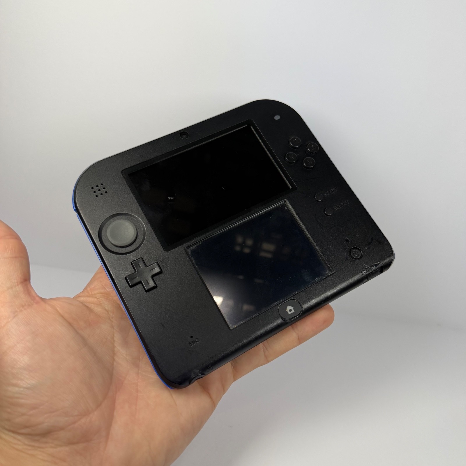 Nintendo 2DS Console Blue & Black Bundle w/ Charger Tested & Works