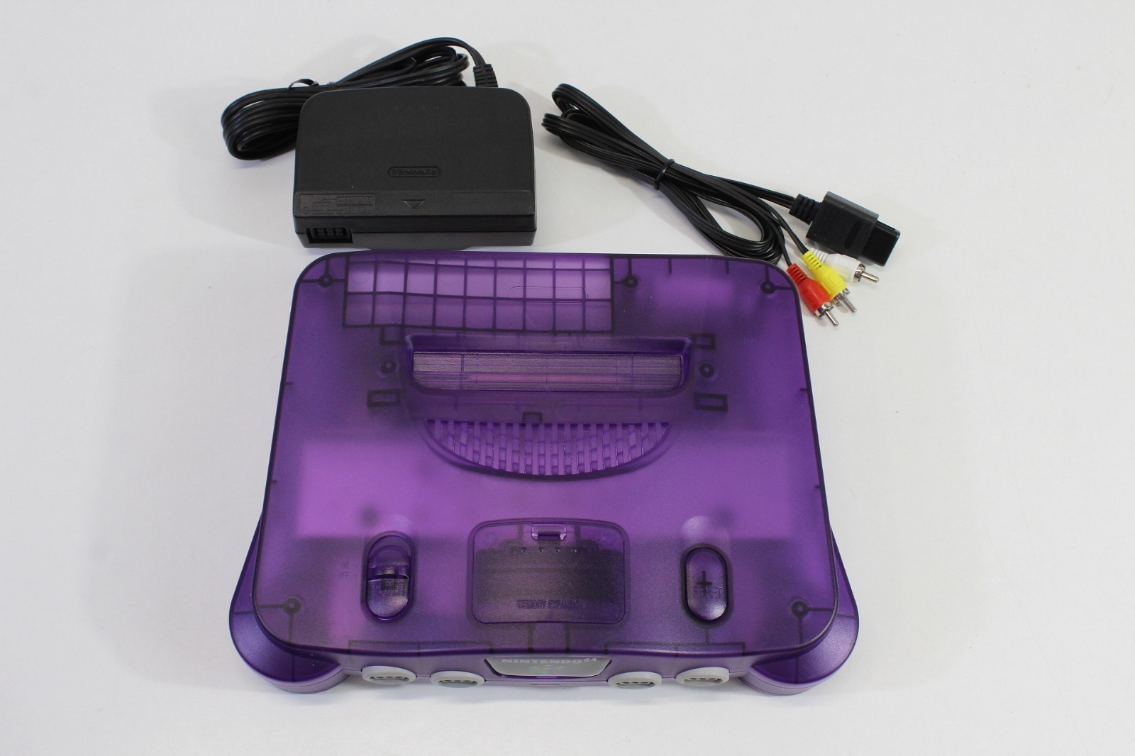 Nintendo 64 Clear Purple Console Controller AC AV Bundle N64 NTSC REGION FREE