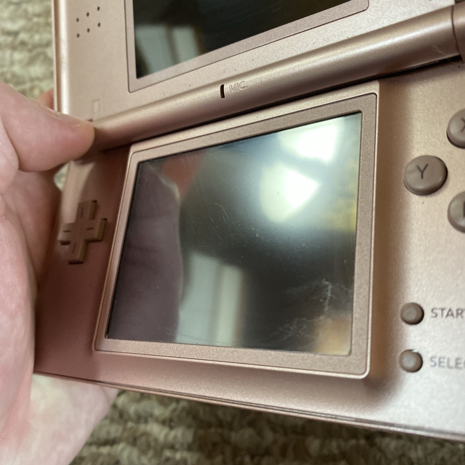 Nintendo DS Lite Metallic Rose Pink Handheld USG-001 W/ Charger Tested USA
