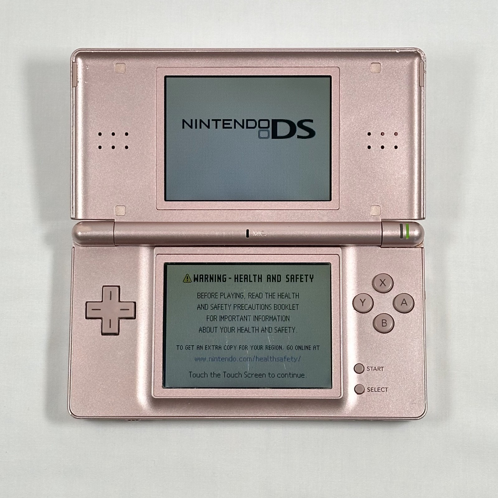 Nintendo DS Lite Metallic Rose Game Console – NO STYLUS & NO CHARGER – TESTED