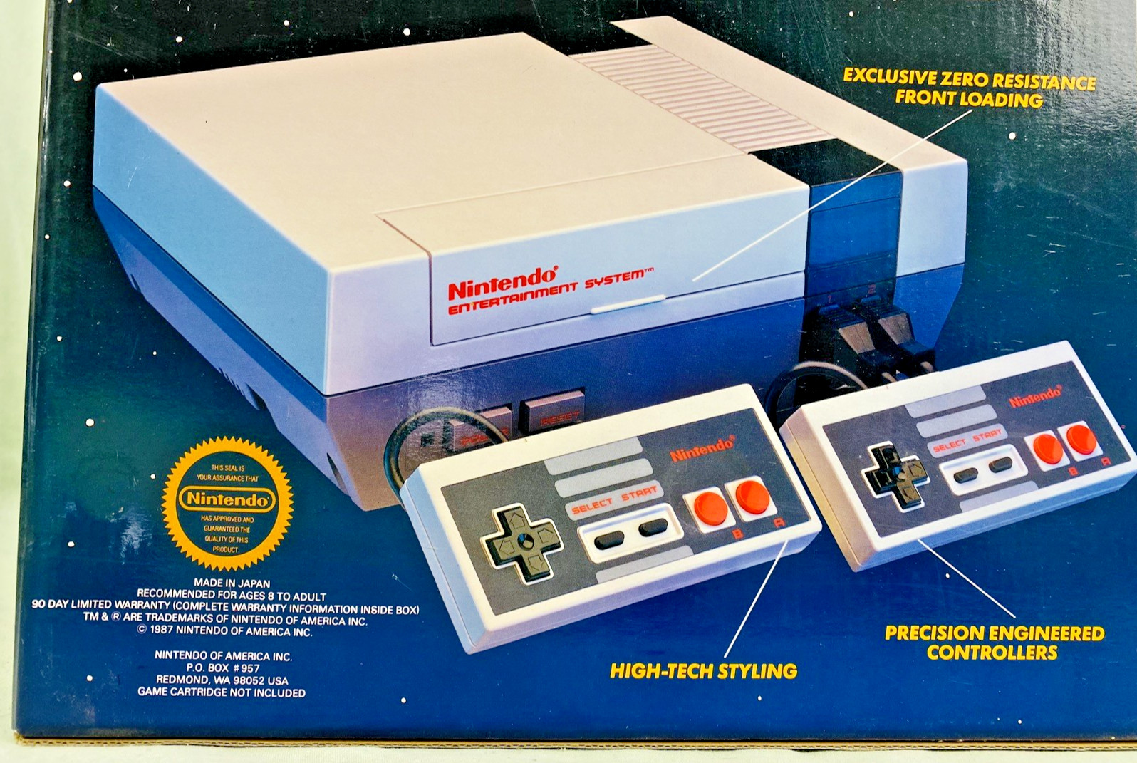 VTG. 1987 NES Nintendo Control Deck w/ Manual, Poster, Controllers & Accessories