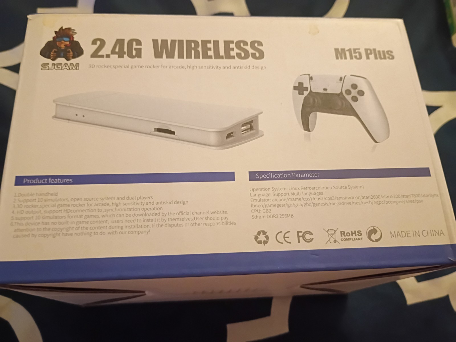 M15 Plus 2.4G Wireless 4K UHD Home Video Game Console White 3D Audio