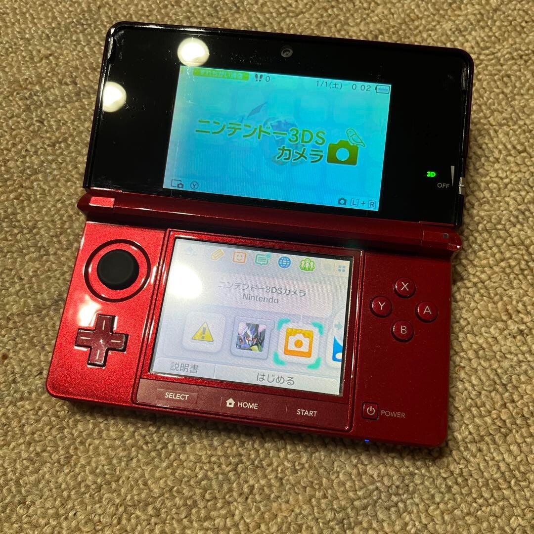 Nintendo 3DS Flame red console region japan retro game CTR-001