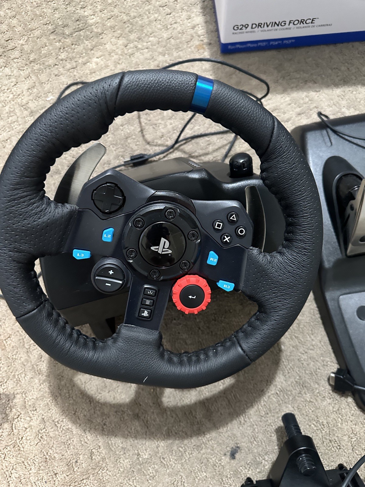 Ps4 Logitech G29 Driving Force With Wheel, Pedals, And Shifter.