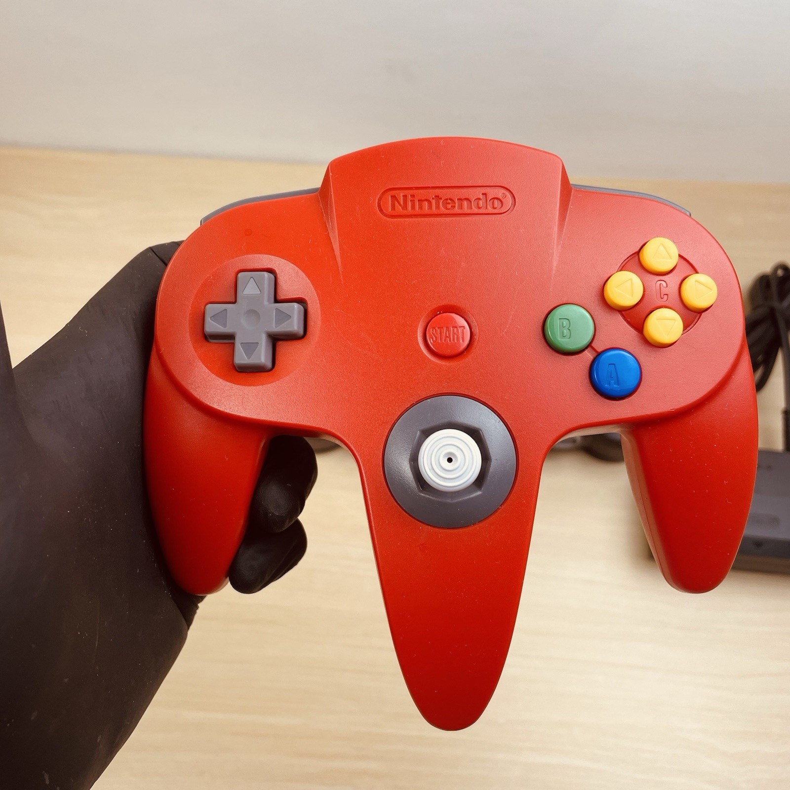 Nintendo 64 Console – N64 Black With Red Controller Great Original Condition