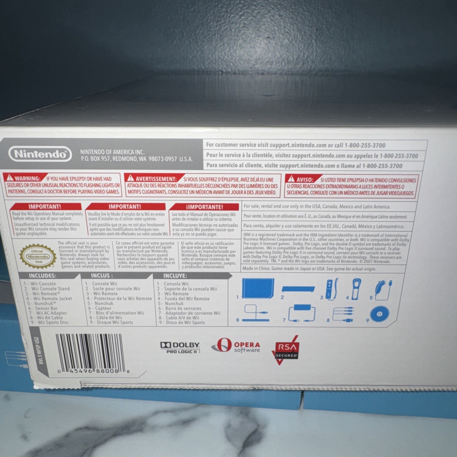 White Nintendo Wii Console Bundle Complete Tested & Working. *No Game included*