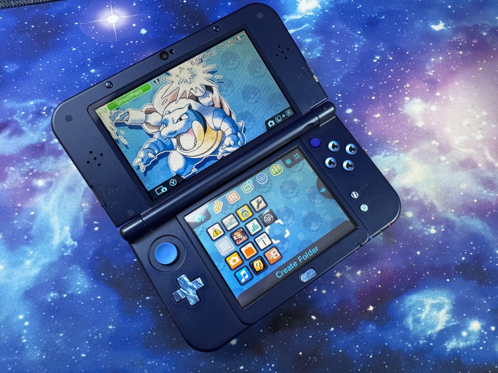 LOOPY USB-C INBUILT CAPTURE CARD Blue New Nintendo 3DS XL Console 128gb UV SHELL
