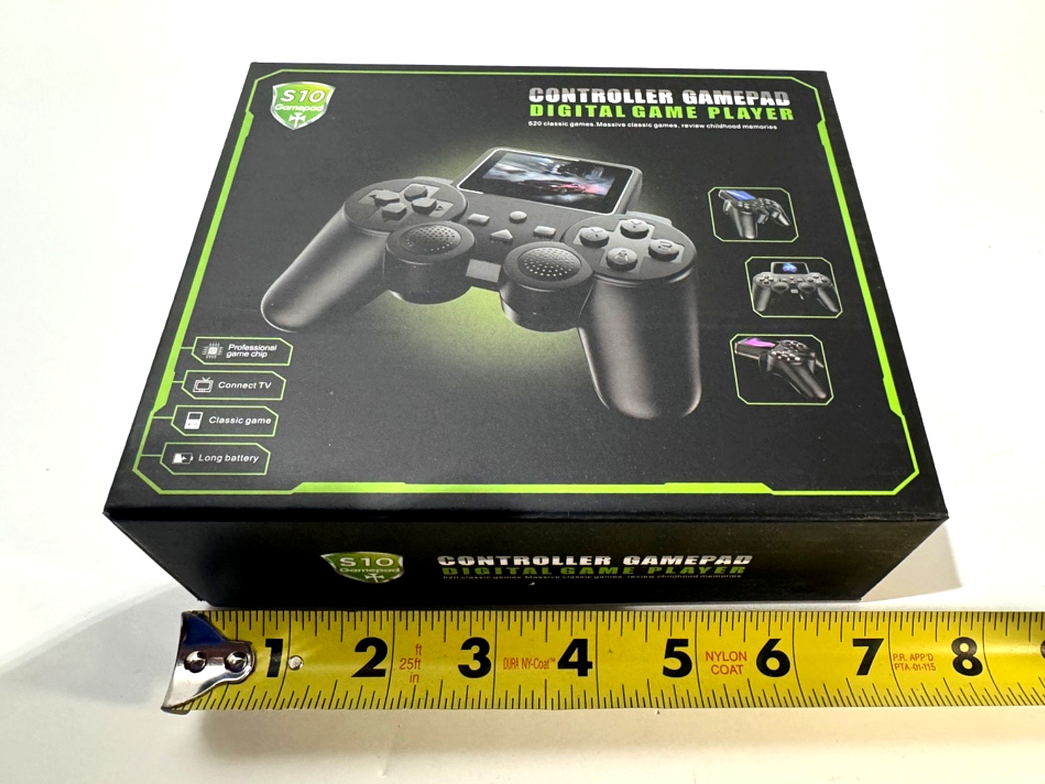 Controller Gamepad S10 2.4 inch Display Screen with TV Connect Black 520 Games