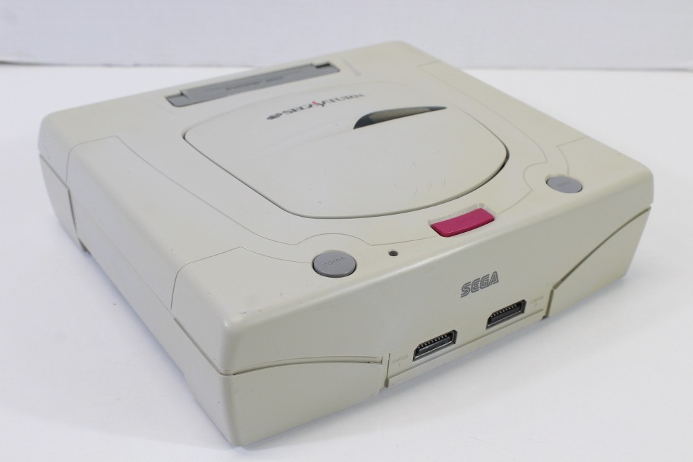 SEGA Saturn White Console Controller x2 AC AV HST-3220 SS JP Japan WORKING #5