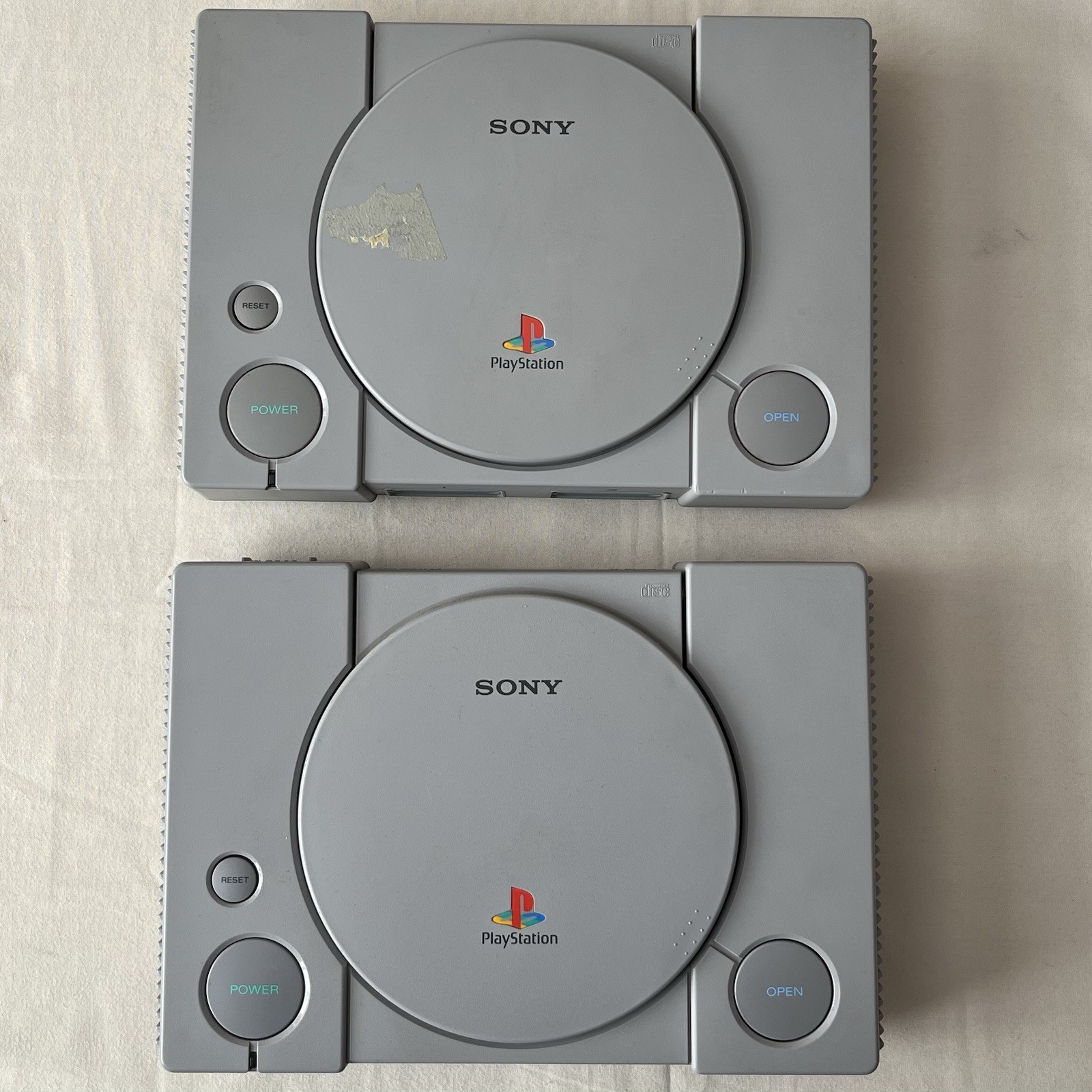 Lot of 2 Sony Playstation 1 PS1 System Consoles w/ 1 OEM Controller | For Repair