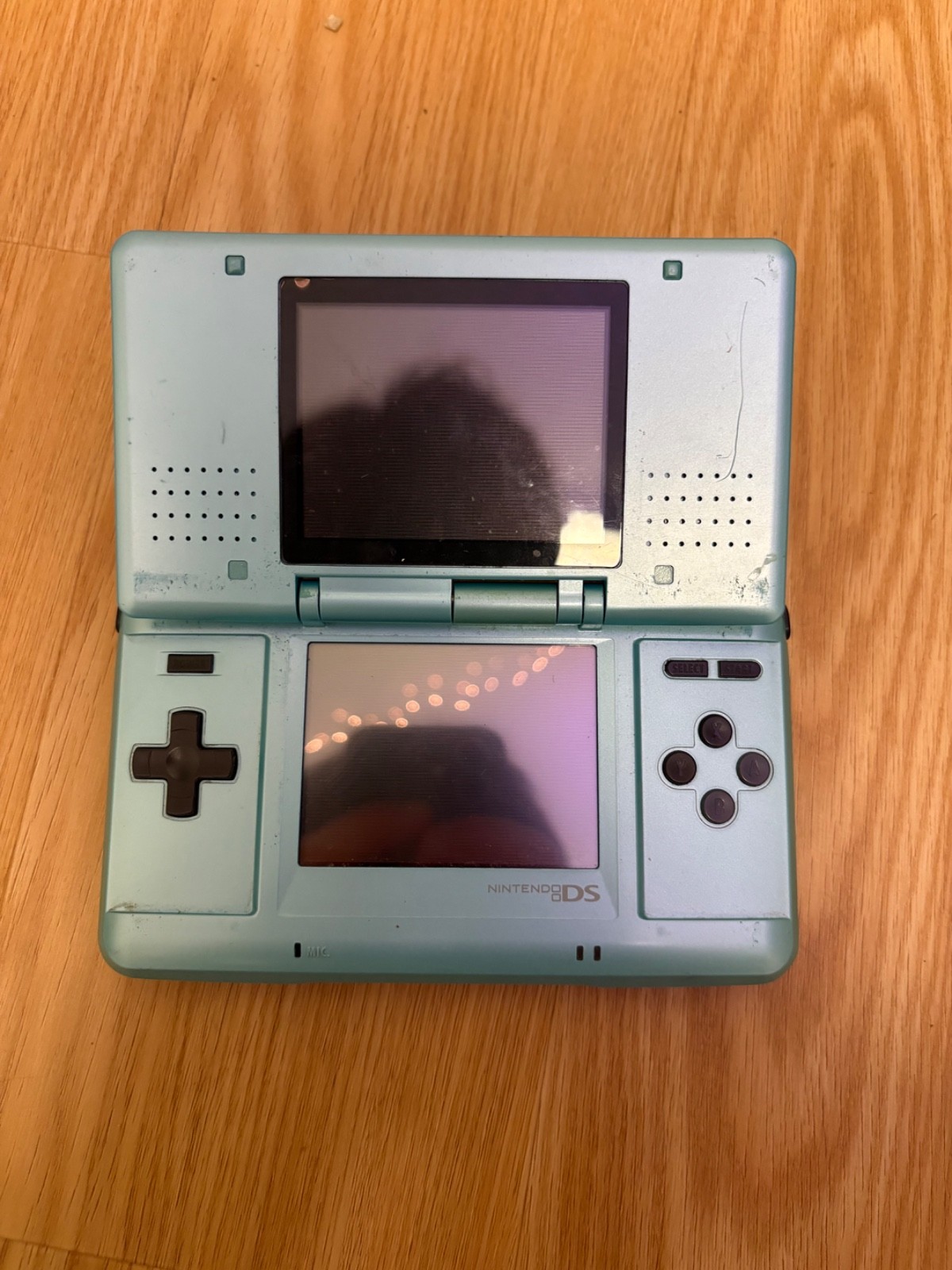 Nintendo DS Turquoise Blue Handheld System – Fair Condition – TESTED AND WORKING