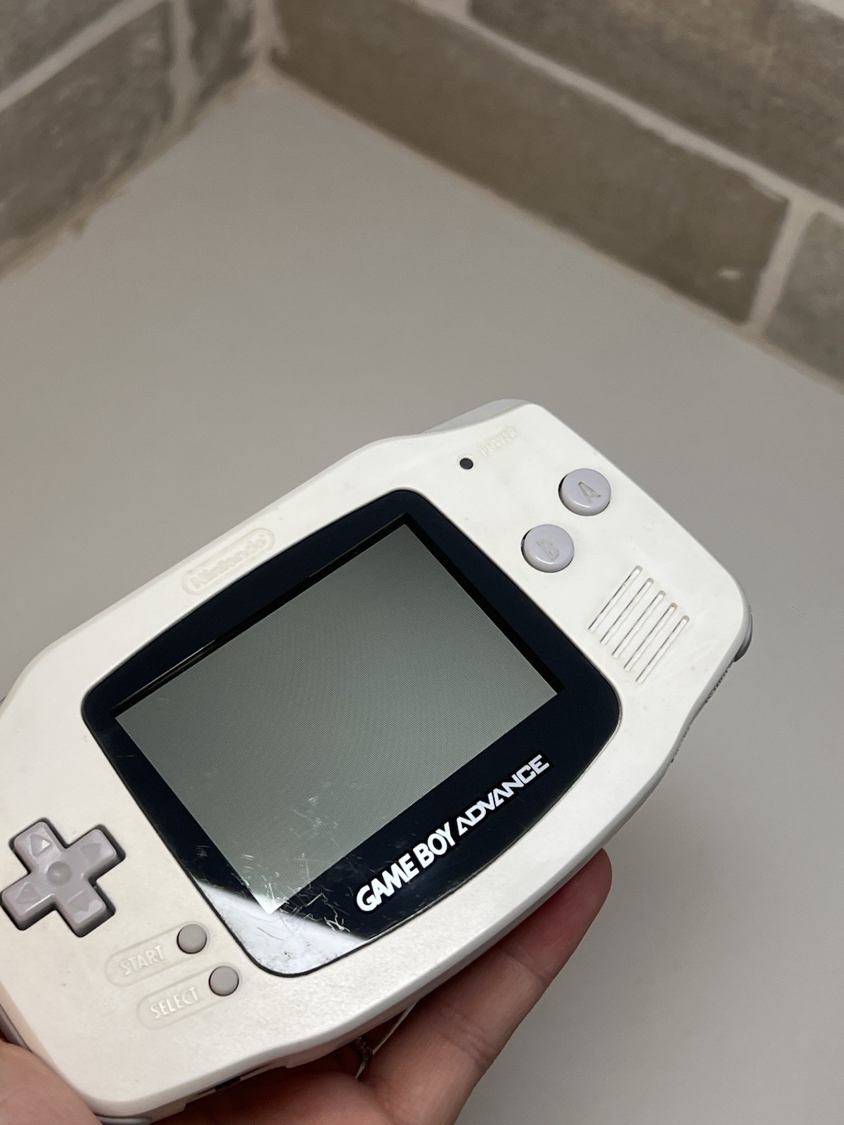 Nintendo Game Boy Advance AGB-001 Handheld White TESTED