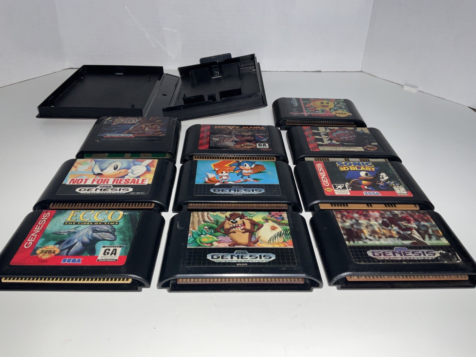 Sega Genesis 2 Console 10 Games Bundle 2 Remotes Mickey Sonic 3D NBA Jam Tested