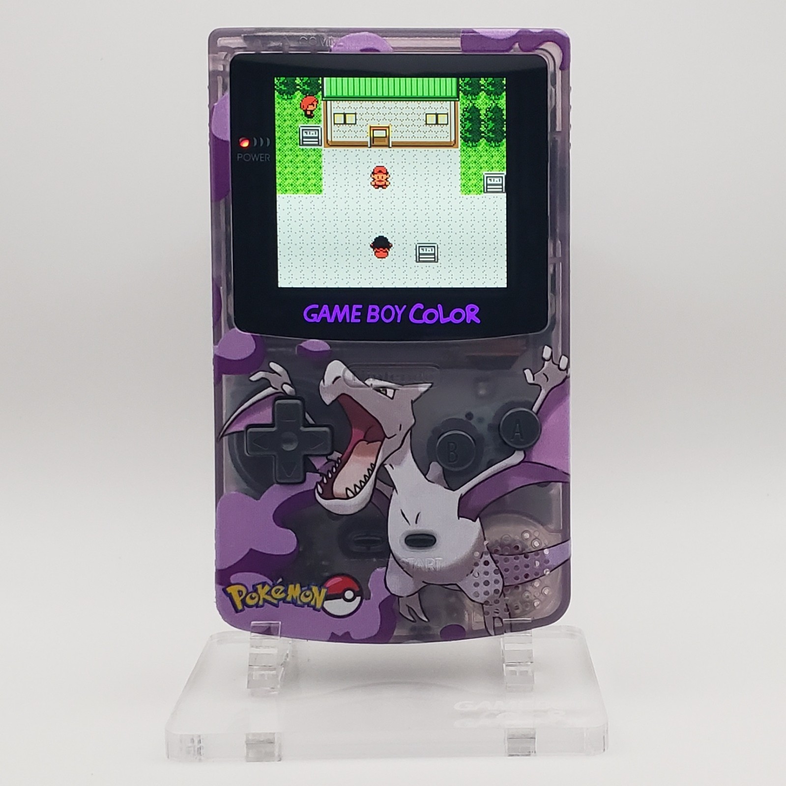 Laminated OLED Screen – Aerodactyl Game Boy Color – New Speaker, Recapped