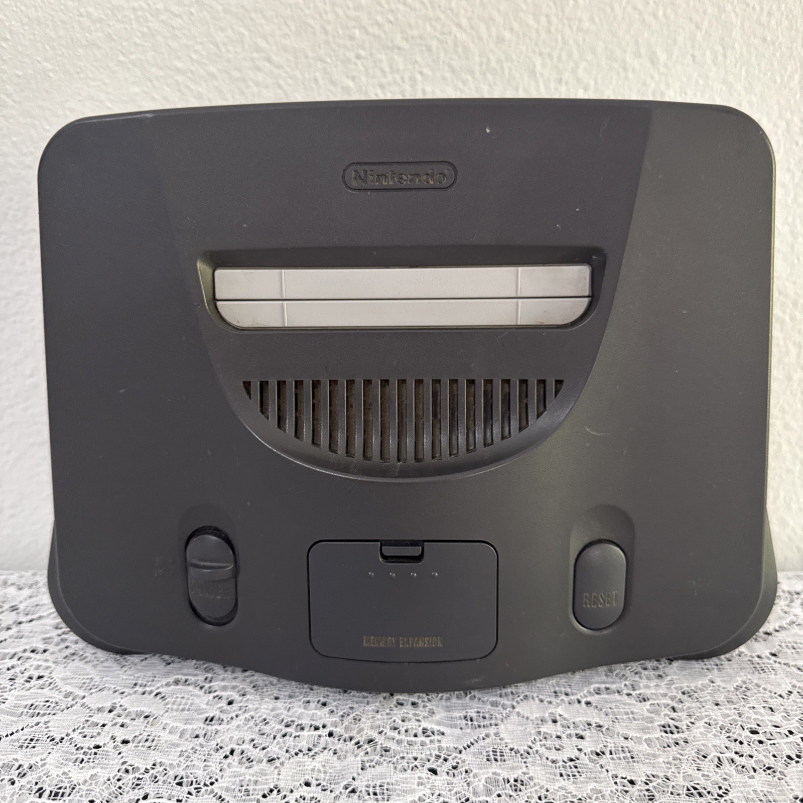 UNTESTED Vintage Nintendo 64 Console w/ Power, Cables, Memory Card, Jumper Pack