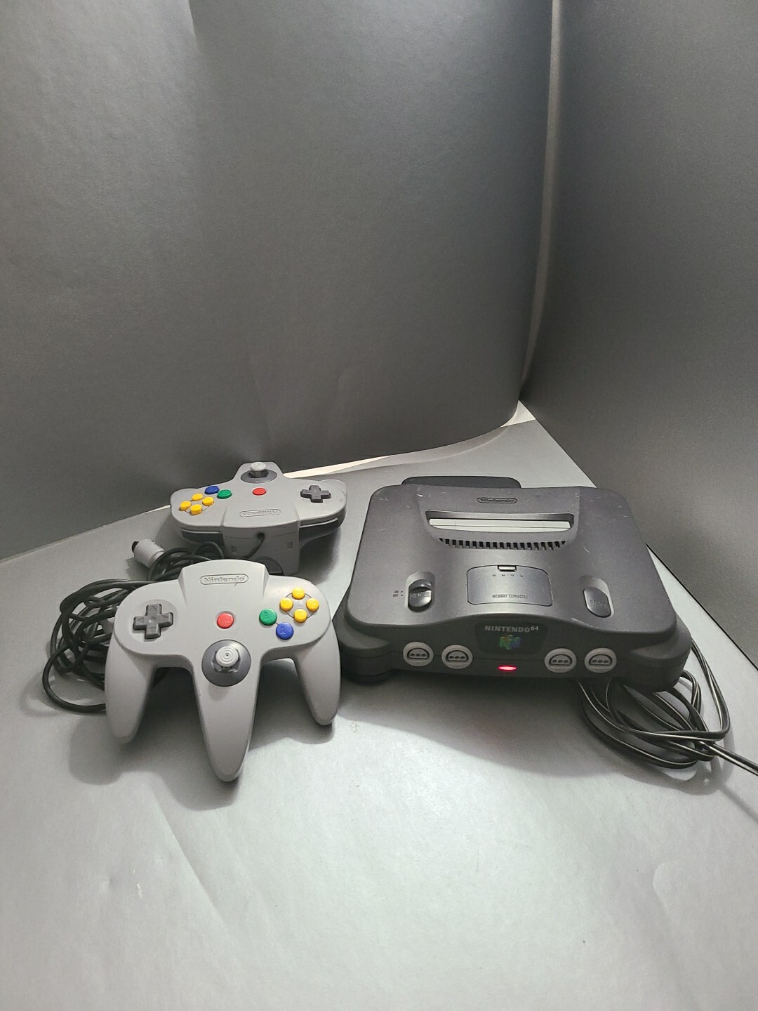 Nintendo 64 N64 Console Set NUS-001 Jpn W 2 Controllers Adapter