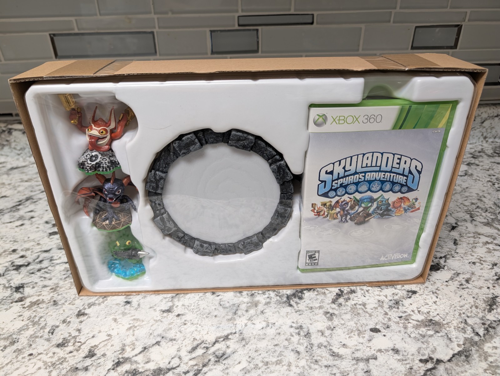 2012 Microsoft Xbox 360 Slim 4GB White Console Skylanders Bundle New OPEN BOX