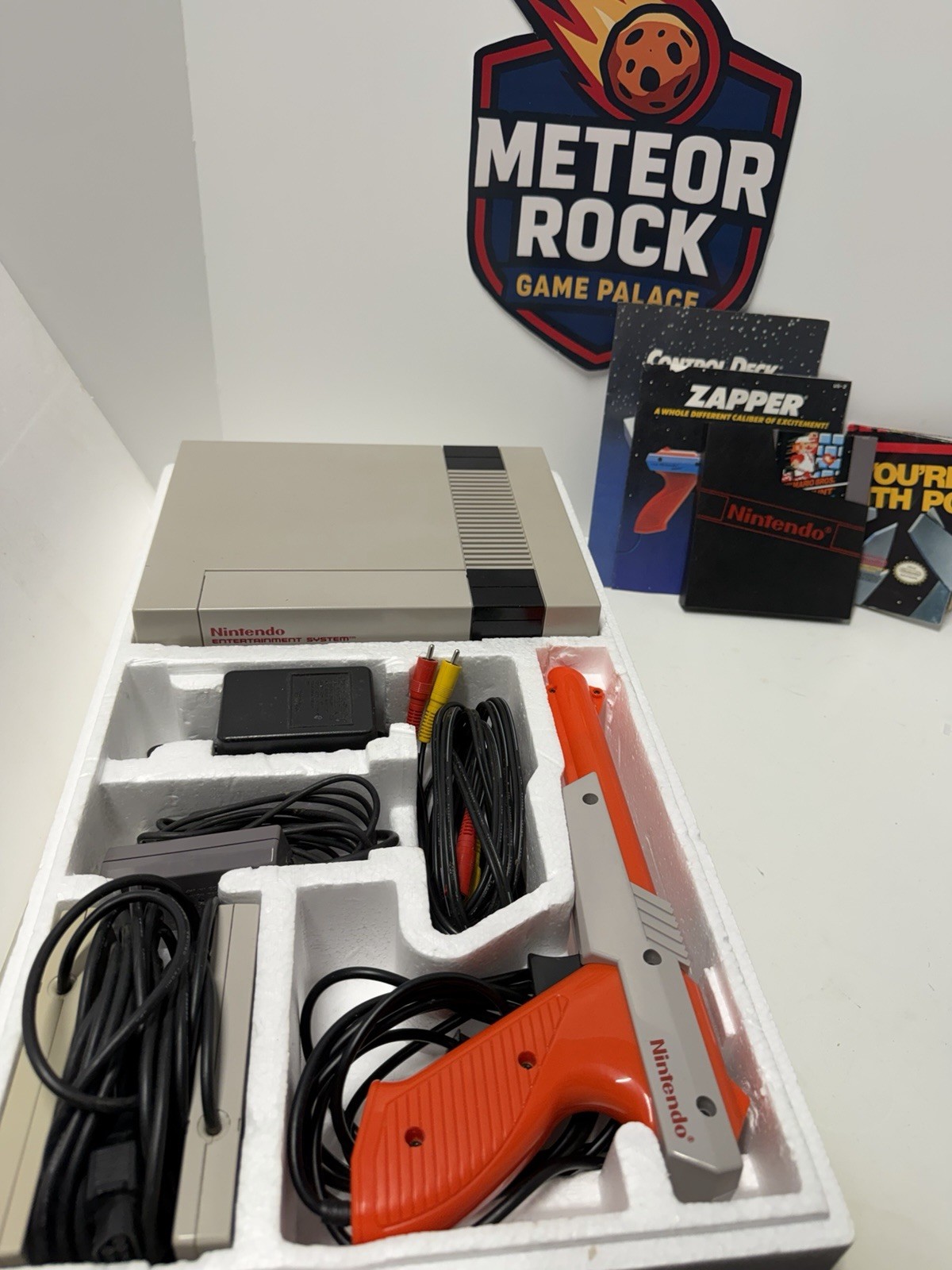 NES Nintendo Action Set Complete In Box Good Conditions With The Punisher Bundle