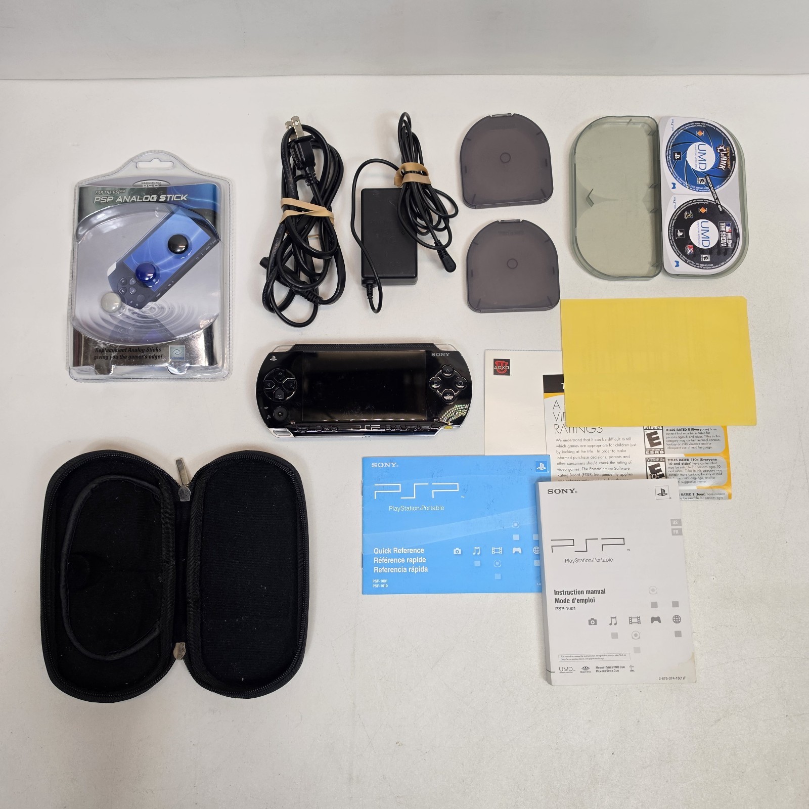 Sony Playstation Portable PSP-1001 Handheld Console Gaming System Black, Tested