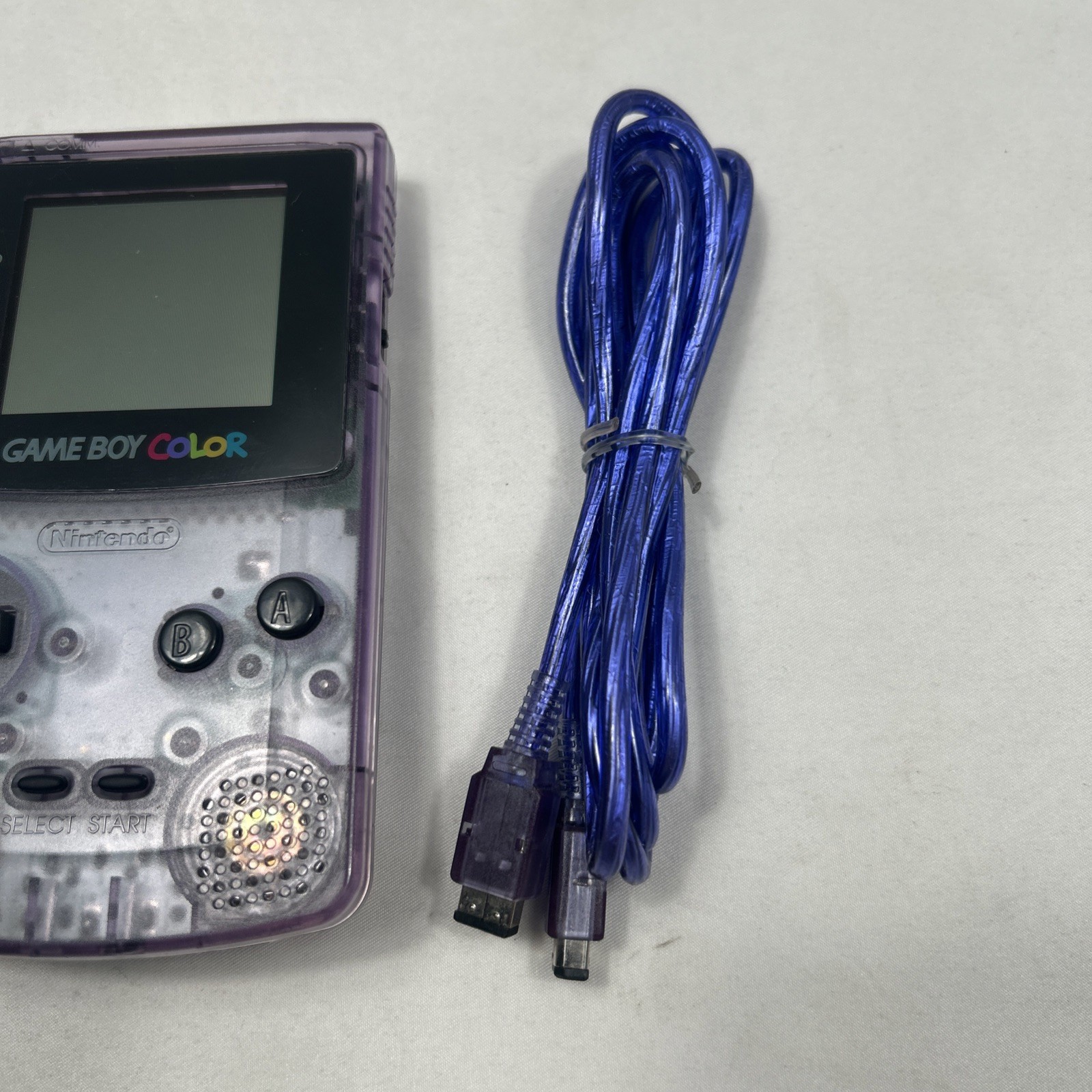 Nintendo Gameboy Color (CGB-001) Atomic Purple Handheld Console With Cable