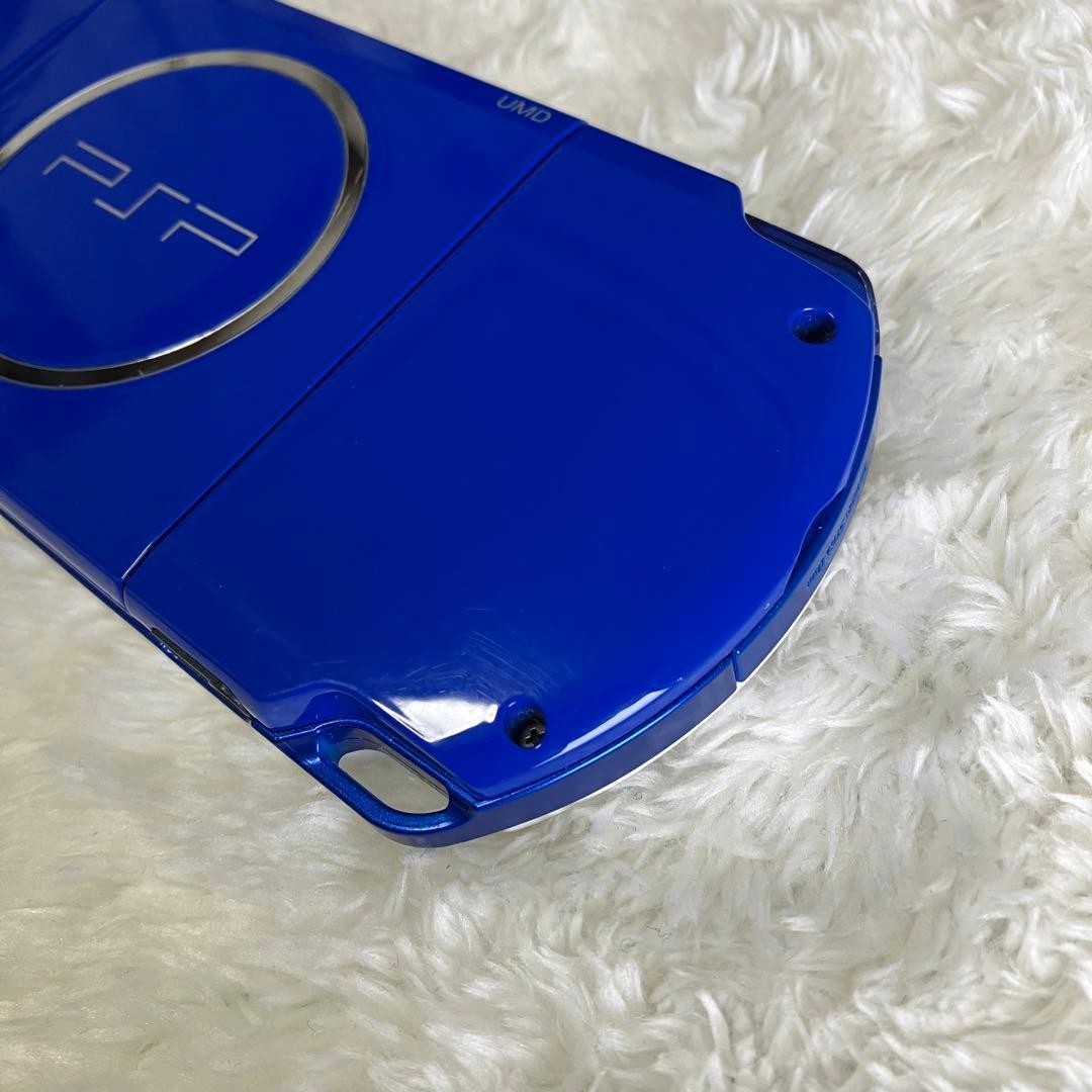 PSP With Box Psp3000 White Blue Rare Color Japan