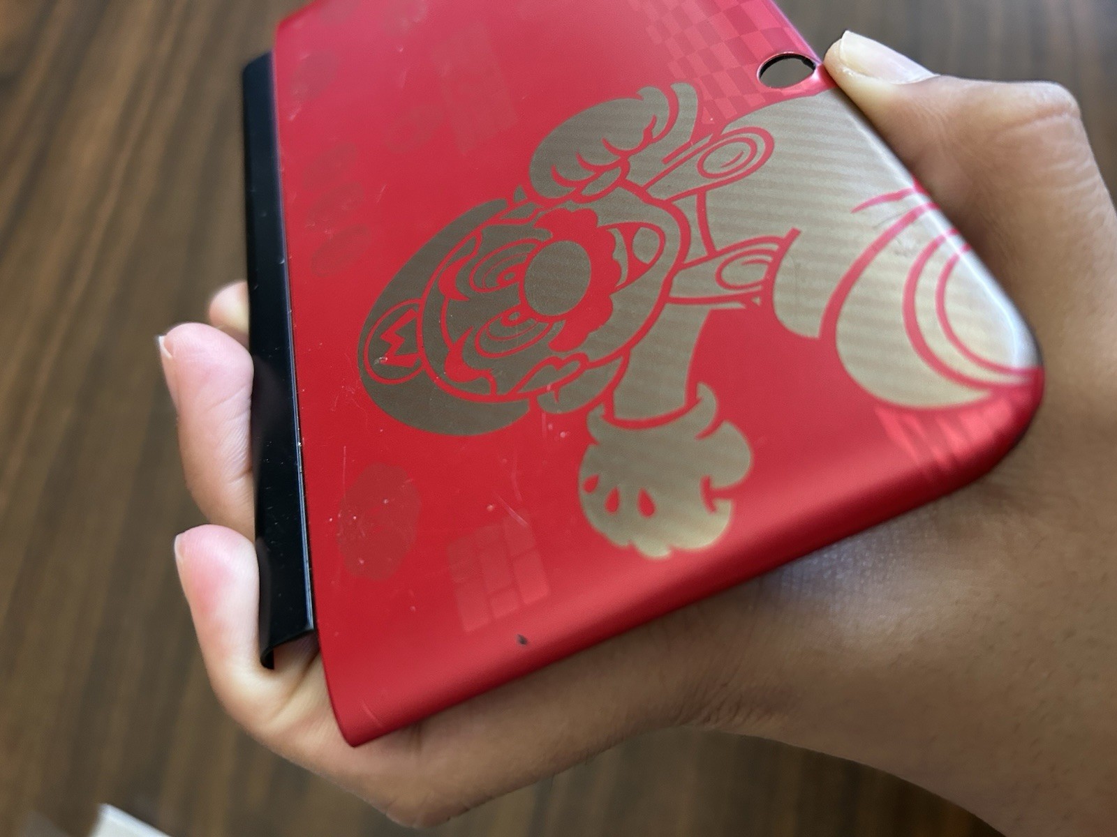 Authentic red and gold 3DSXL Super Mario Bros 2 Limited Edition top&bottom cover
