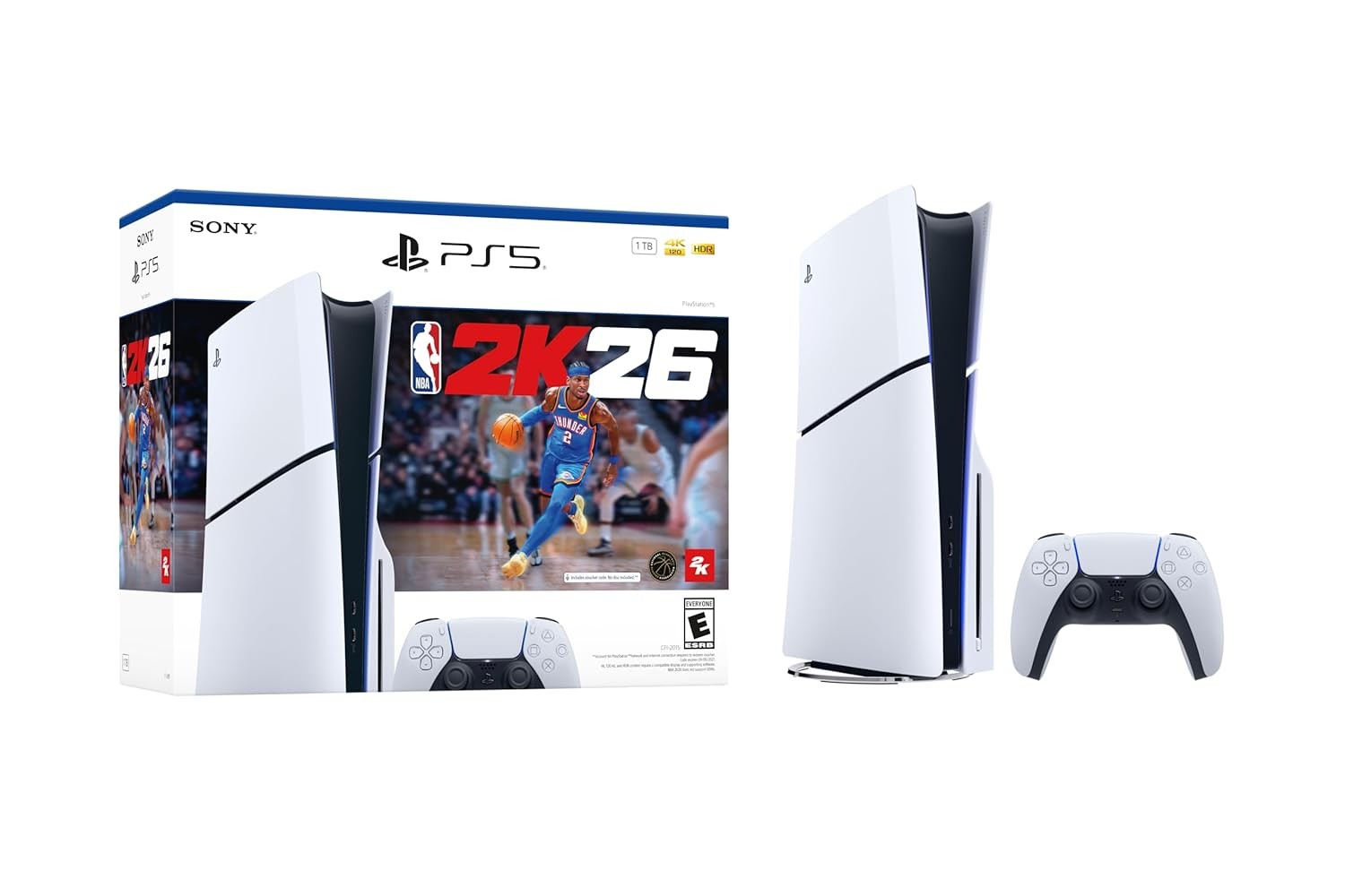 PlayStation 5 NBA 2026 Disc Console w/DualSense Wireless Controller Cosmic Red