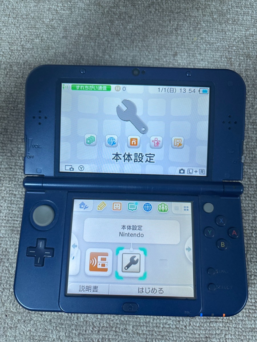 New 3DS LL XL Metalic blue Japan Nintendo Console region Japanese B839