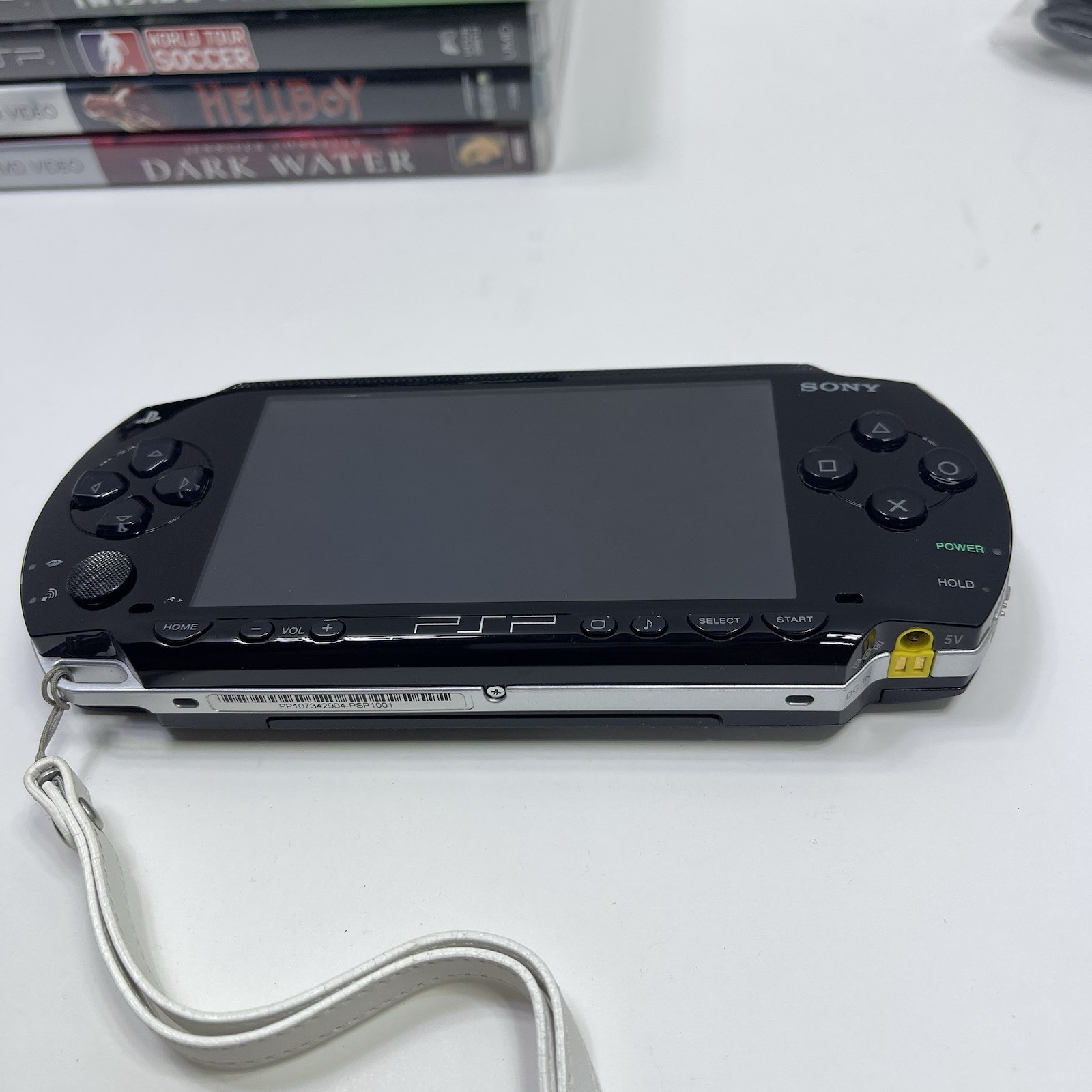 Sony PSP-1001 Lot Black Handheld Console W/ Games Memory Stick Charger & Manual