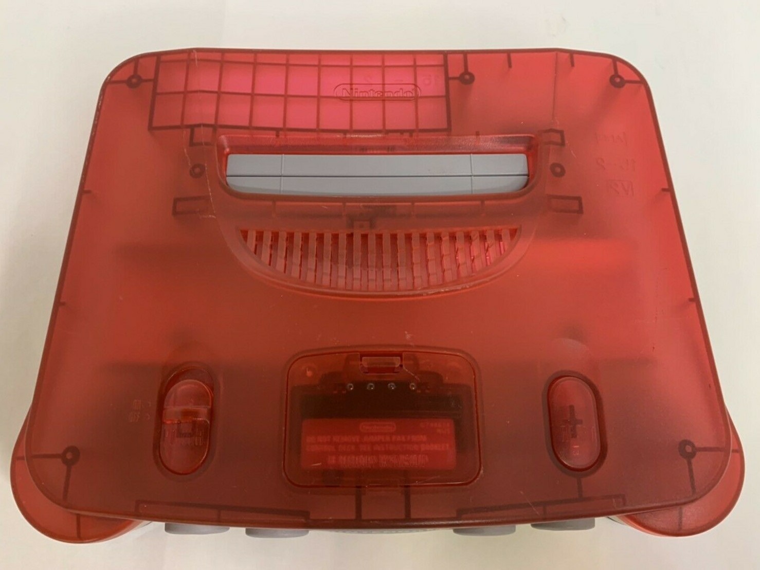 Nintendo 64 N64 Console Clear Red 2 Set Controller Region Free Tested / Working