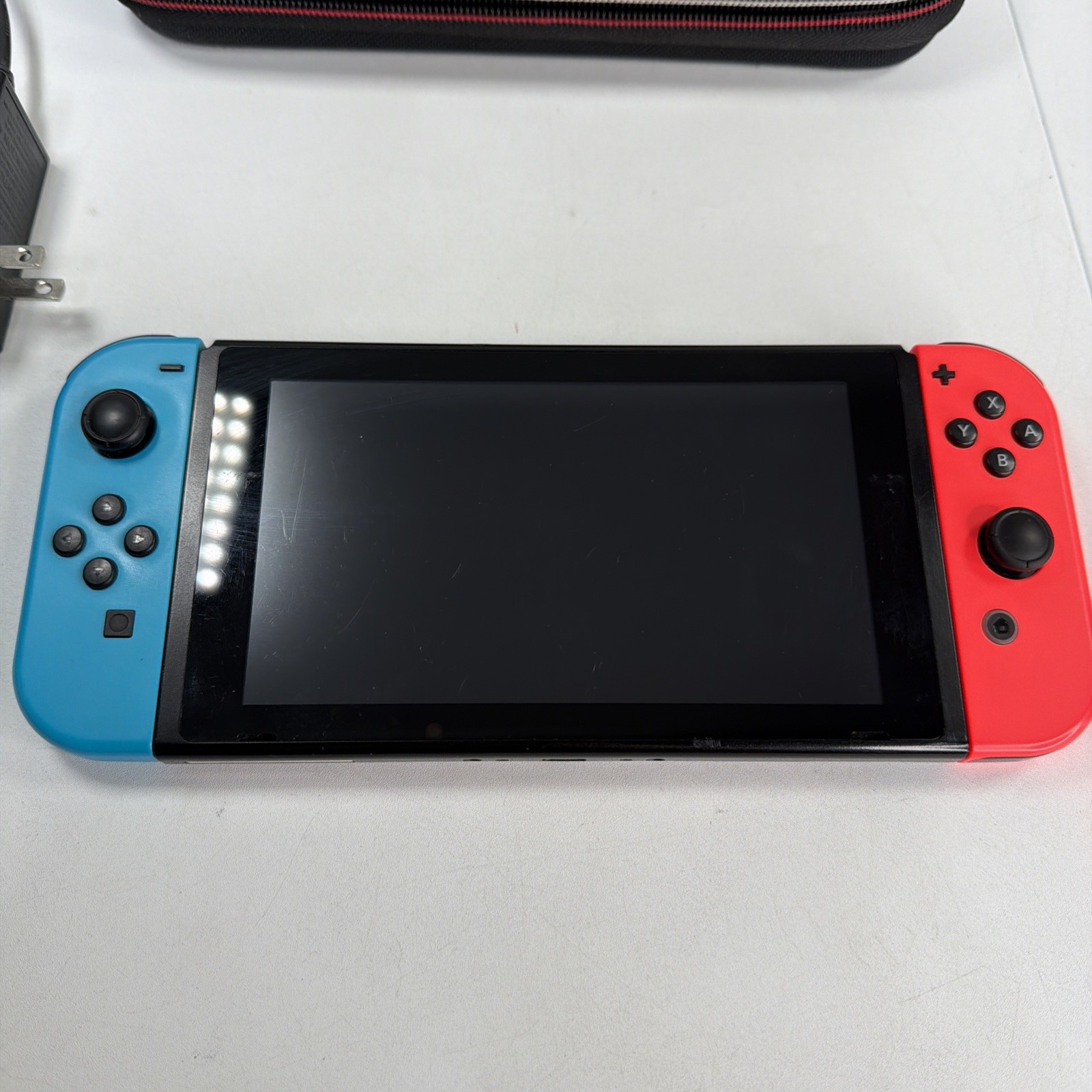 Nintendo Switch HAC-001 32GB Black Console w/Neon Red & Blue Joy-Con 128gb Micro