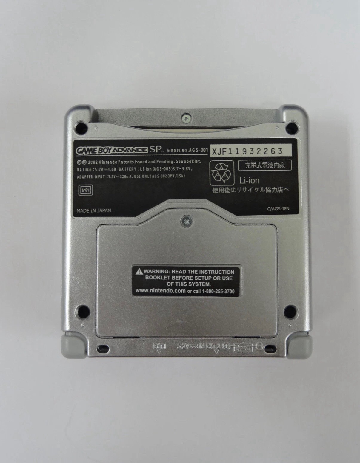 Nintendo Game Boy Advance SP Handheld System – Silver