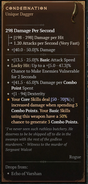 DIABLO 4🔥NEW SEASON🔥‍‍‍‍‍‍‍‍‍‍‍‍‍‍‍‍⚔️👹Rogue Unique Items 👹⚔️