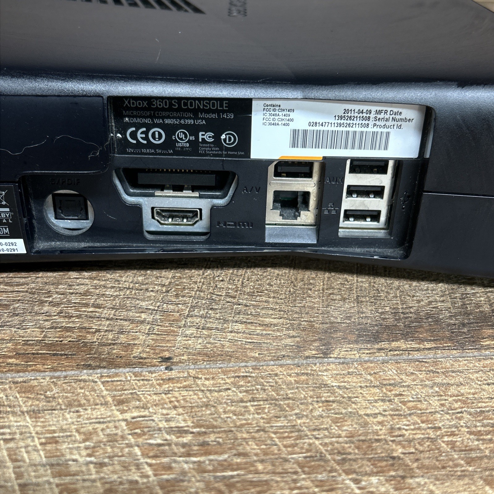 Microsoft Xbox 360 S Console [1439] Gaming System Console Only – No Harddrive