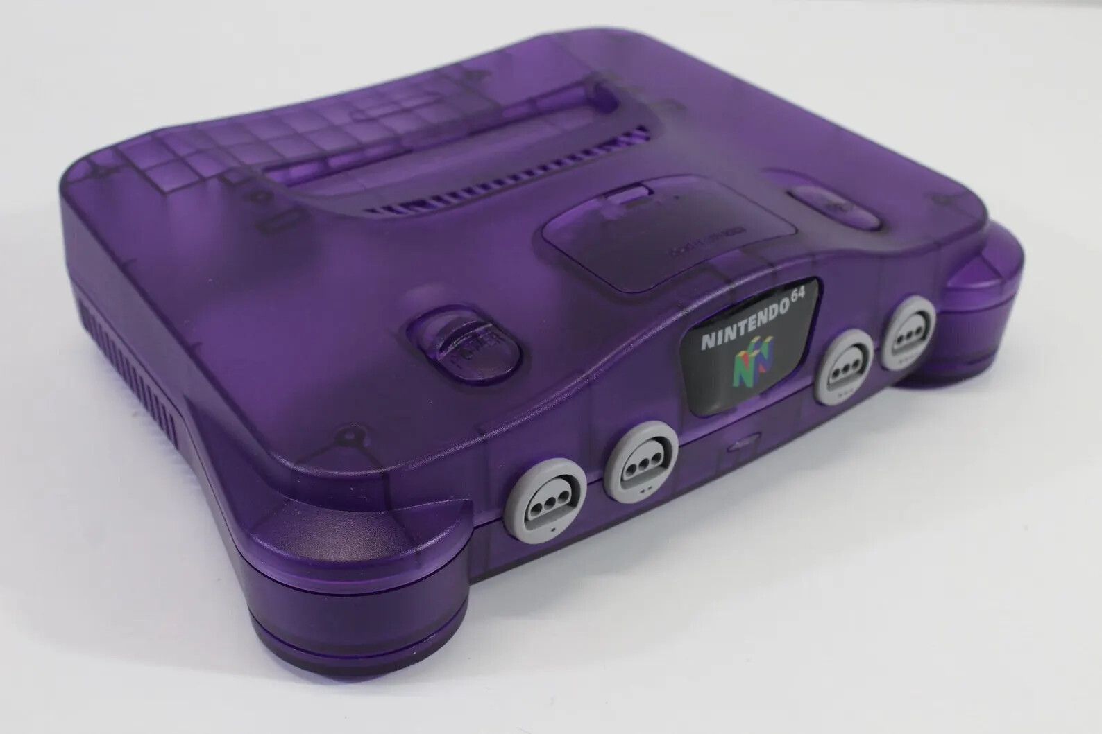 Nintendo 64 Clear Purple Console NTSC REGION FREE N64 Controller AC AV Bundle