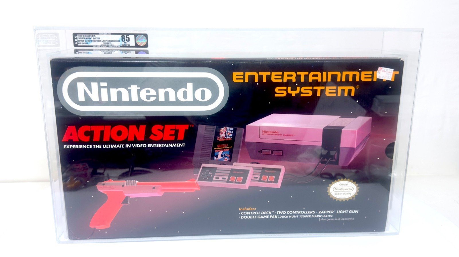 Nintendo Entertainment System Action Set Console VGA 85+ NM+ Qualified _STUNNING
