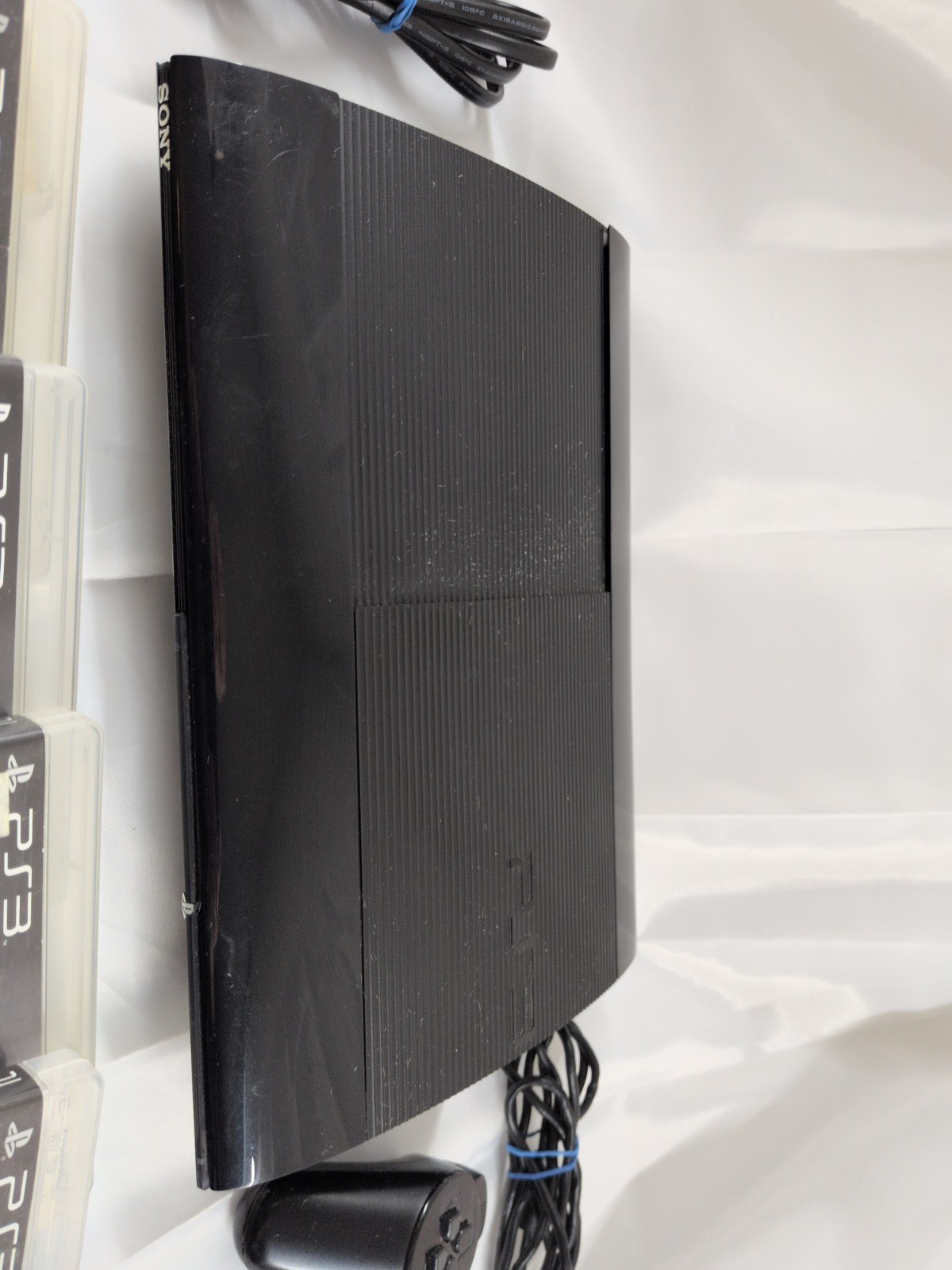 Sony PlayStation 3 250GB PS3 Super Slim CECH-4001B Black Tested 11 Games Bundle