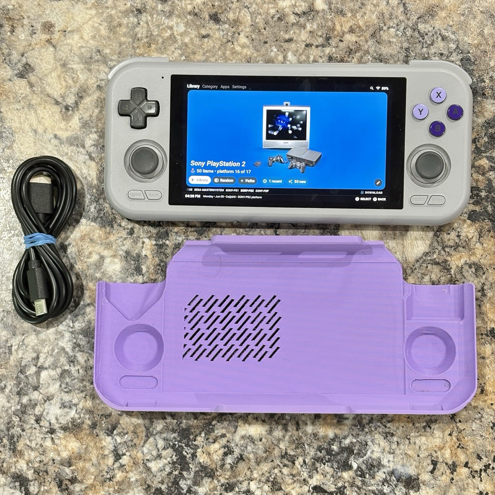 Retroid Pocket 4 Pro + Grip, Custom Handheld, 128GB + 255GB Card, Ready To Play